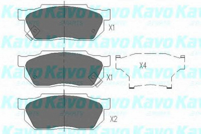 KAVO PARTS kbp2001 -  Комплект тормозных колодок, дисковый тормоз